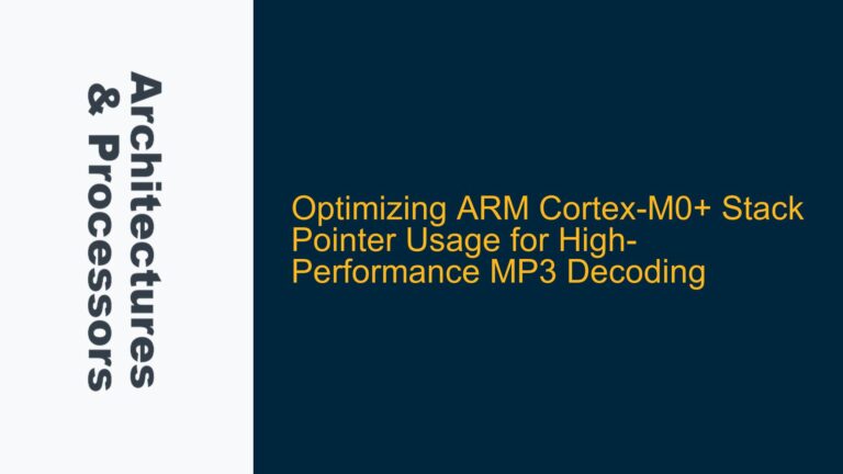Optimizing ARM Cortex-M0+ Stack Pointer Usage for High-Performance MP3 Decoding