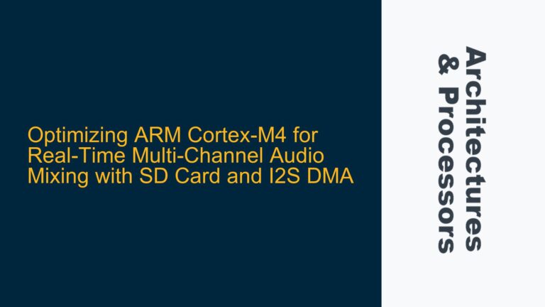 Optimizing ARM Cortex-M4 for Real-Time Multi-Channel Audio Mixing with SD Card and I2S DMA