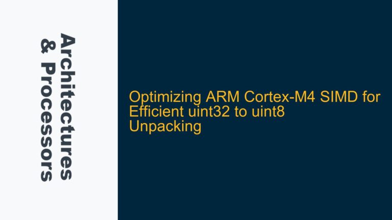 Optimizing ARM Cortex-M4 SIMD for Efficient uint32 to uint8 Unpacking