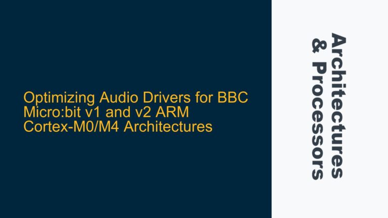 Optimizing Audio Drivers for BBC Micro:bit v1 and v2 ARM Cortex-M0/M4 Architectures