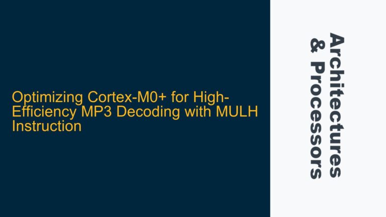 Optimizing Cortex-M0+ for High-Efficiency MP3 Decoding with MULH Instruction