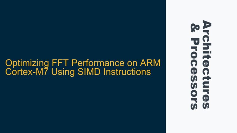 Optimizing FFT Performance on ARM Cortex-M7 Using SIMD Instructions