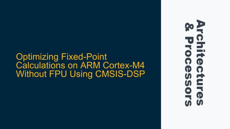 Optimizing Fixed-Point Calculations on ARM Cortex-M4 Without FPU Using CMSIS-DSP