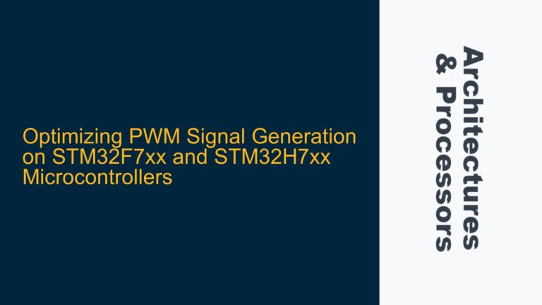 Optimizing PWM Signal Generation on STM32F7xx and STM32H7xx Microcontrollers