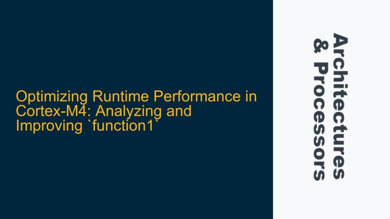 Optimizing Runtime Performance in Cortex-M4: Analyzing and Improving `function1`