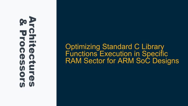 Optimizing Standard C Library Functions Execution in Specific RAM Sector for ARM SoC Designs