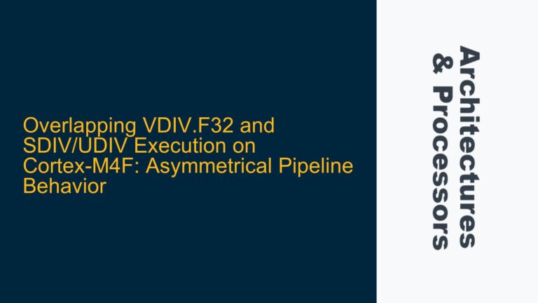 Overlapping VDIV.F32 and SDIV/UDIV Execution on Cortex-M4F: Asymmetrical Pipeline Behavior