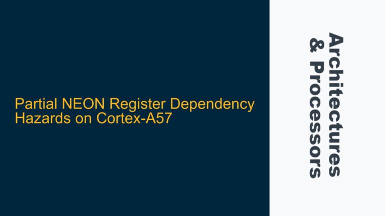 Partial NEON Register Dependency Hazards on Cortex-A57