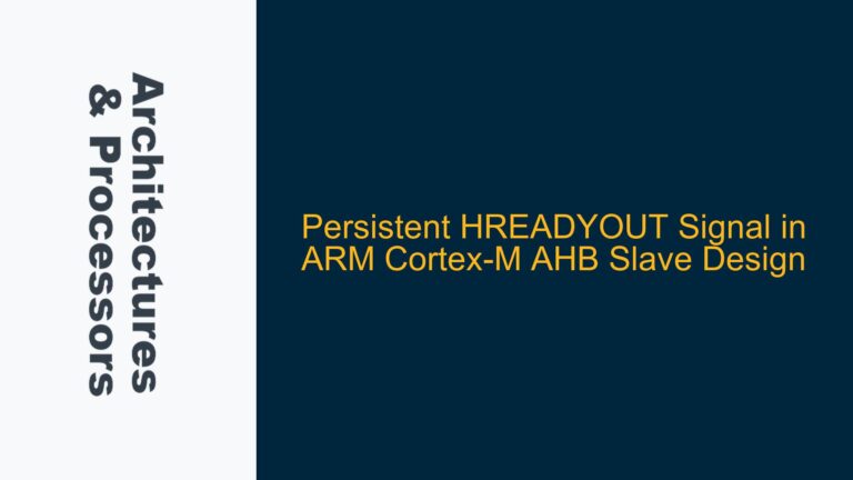 Persistent HREADYOUT Signal in ARM Cortex-M AHB Slave Design