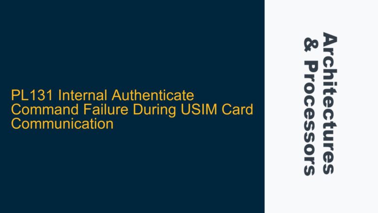 PL131 Internal Authenticate Command Failure During USIM Card Communication