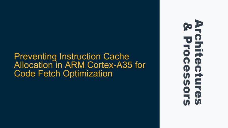 Preventing Instruction Cache Allocation in ARM Cortex-A35 for Code Fetch Optimization