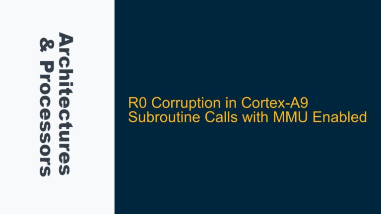 R0 Corruption in Cortex-A9 Subroutine Calls with MMU Enabled