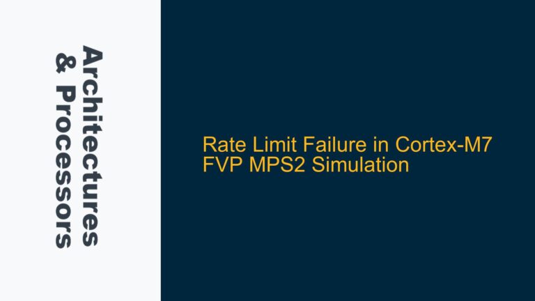 Rate Limit Failure in Cortex-M7 FVP MPS2 Simulation