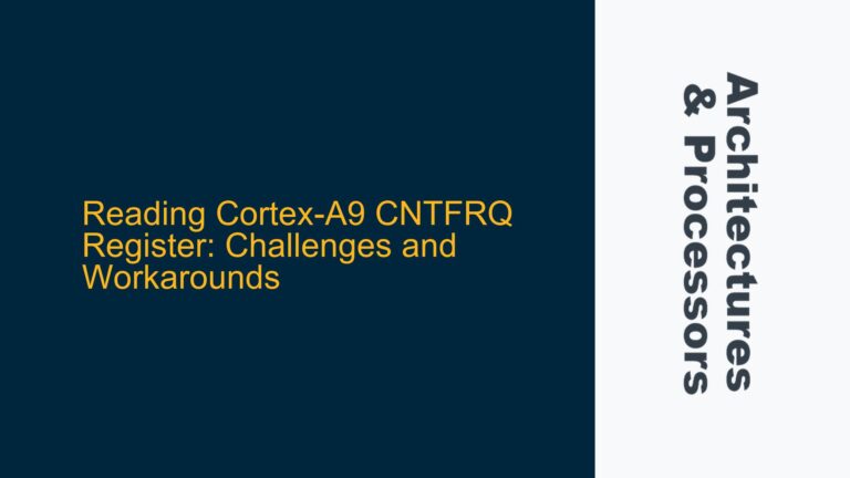 Reading Cortex-A9 CNTFRQ Register: Challenges and Workarounds