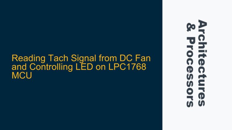 Reading Tach Signal from DC Fan and Controlling LED on LPC1768 MCU