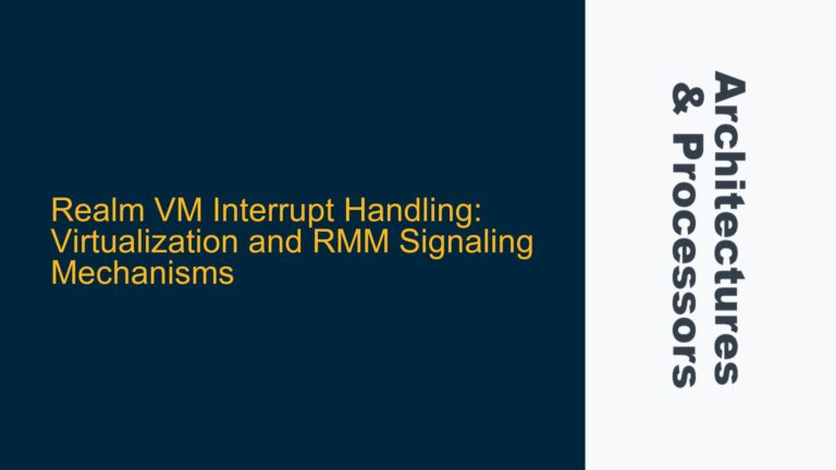 Realm VM Interrupt Handling: Virtualization and RMM Signaling Mechanisms