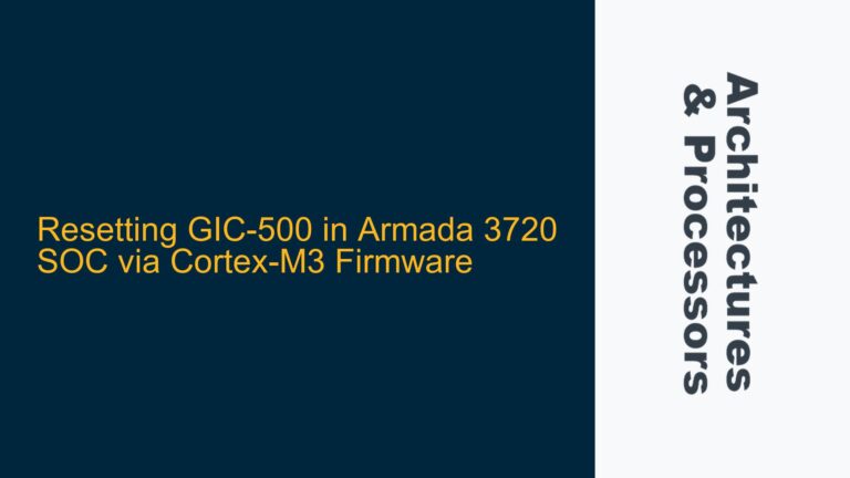 Resetting GIC-500 in Armada 3720 SOC via Cortex-M3 Firmware