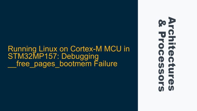 Running Linux on Cortex-M MCU in STM32MP157: Debugging __free_pages_bootmem Failure