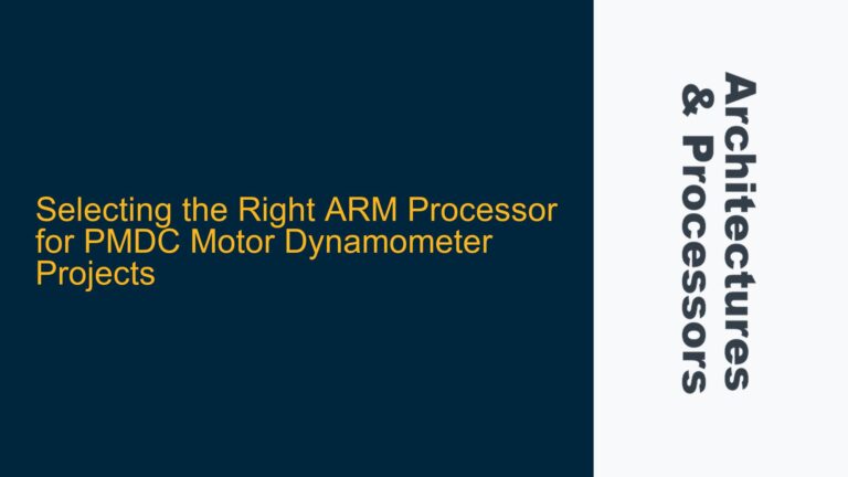 Selecting the Right ARM Processor for PMDC Motor Dynamometer Projects