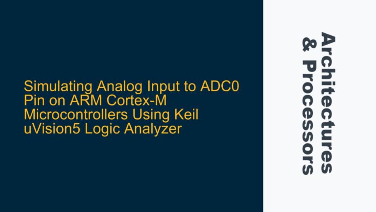 Simulating Analog Input to ADC0 Pin on ARM Cortex-M Microcontrollers Using Keil uVision5 Logic Analyzer