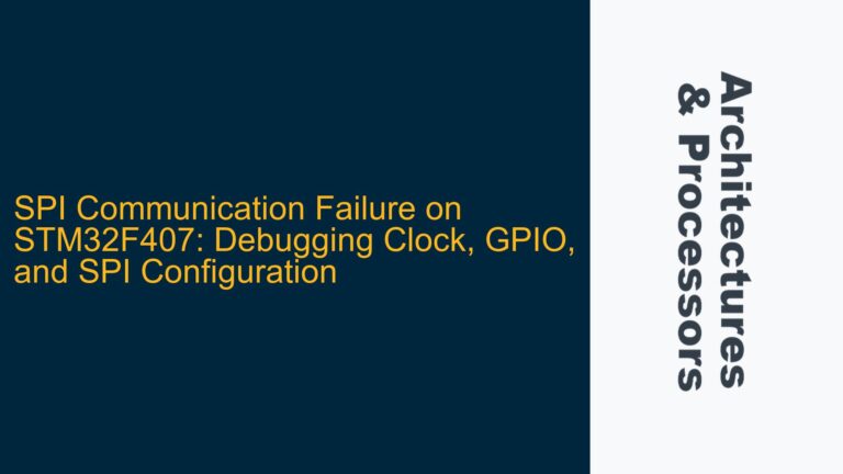 SPI Communication Failure on STM32F407: Debugging Clock, GPIO, and SPI Configuration