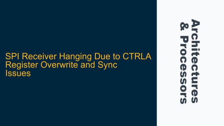 SPI Receiver Hanging Due to CTRLA Register Overwrite and Sync Issues
