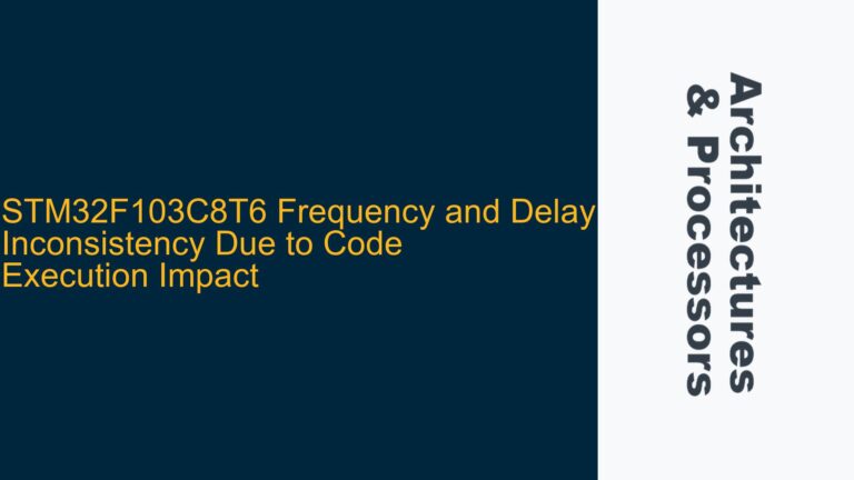 STM32F103C8T6 Frequency and Delay Inconsistency Due to Code Execution Impact