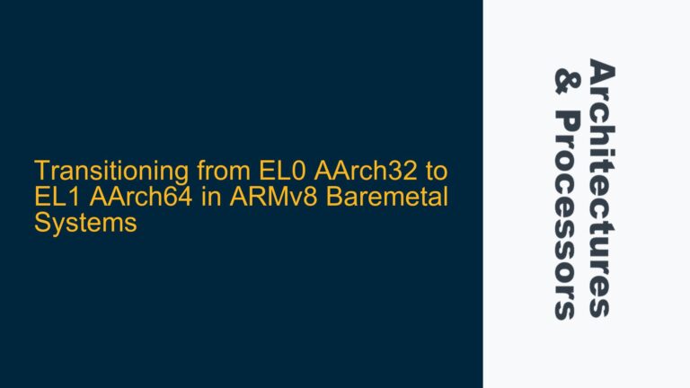 Transitioning from EL0 AArch32 to EL1 AArch64 in ARMv8 Baremetal Systems
