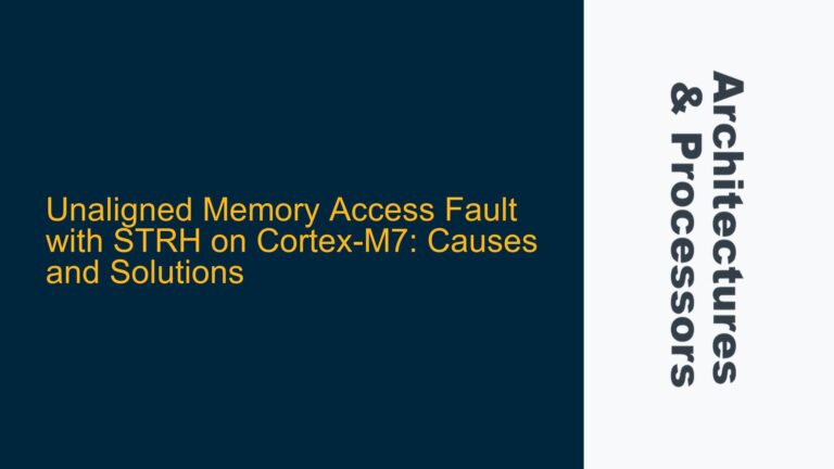 Unaligned Memory Access Fault with STRH on Cortex-M7: Causes and Solutions