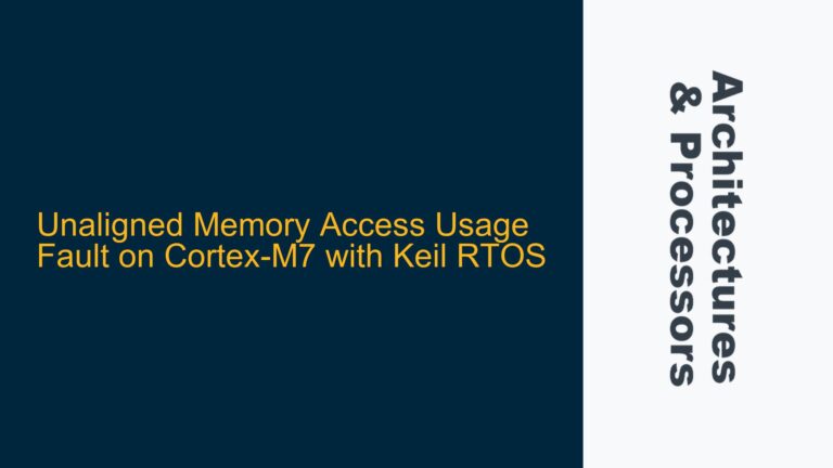 Unaligned Memory Access Usage Fault on Cortex-M7 with Keil RTOS