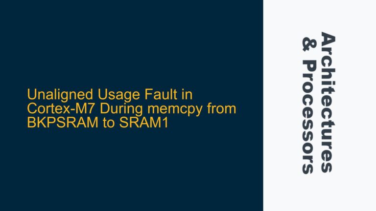 Unaligned Usage Fault in Cortex-M7 During memcpy from BKPSRAM to SRAM1