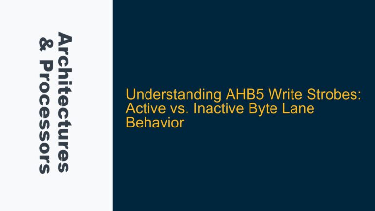 AHB5 Write Strobes: Active vs. Inactive Byte Lane Behavior