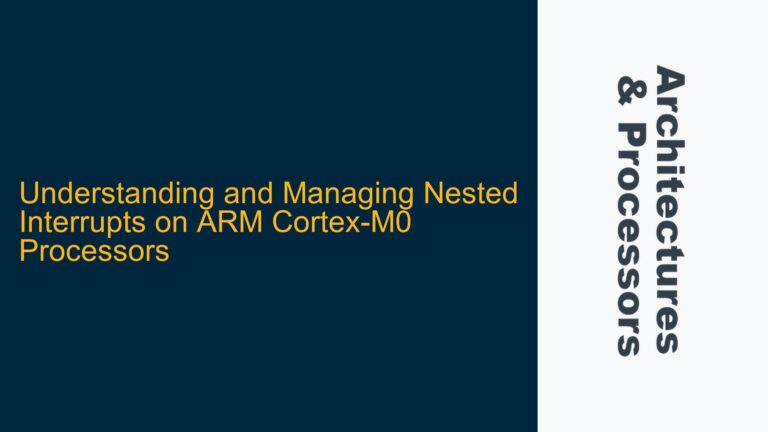 and Managing Nested Interrupts on ARM Cortex-M0 Processors