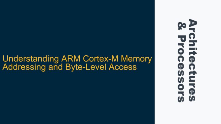 ARM Cortex-M Memory Addressing and Byte-Level Access