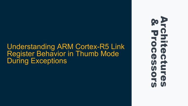 ARM Cortex-R5 Link Register Behavior in Thumb Mode During Exceptions