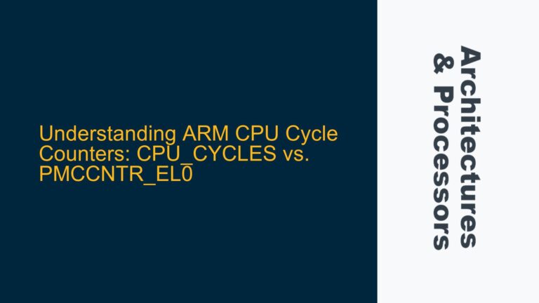 ARM CPU Cycle Counters: CPU_CYCLES vs. PMCCNTR_EL0
