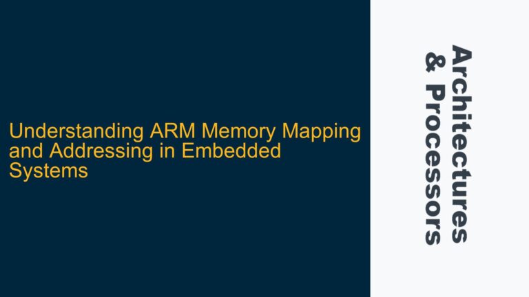 ARM Memory Mapping and Addressing in Embedded Systems