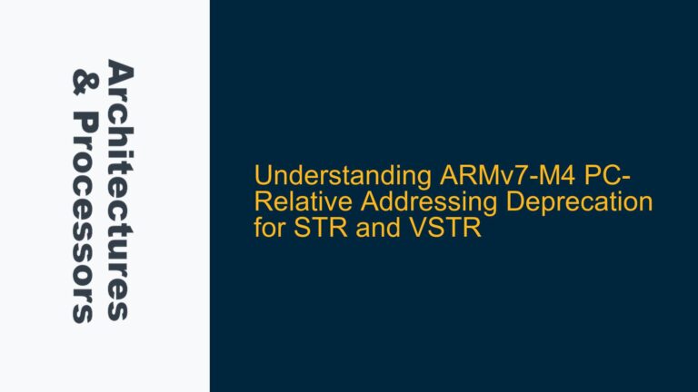 ARMv7-M4 PC-Relative Addressing Deprecation for STR and VSTR