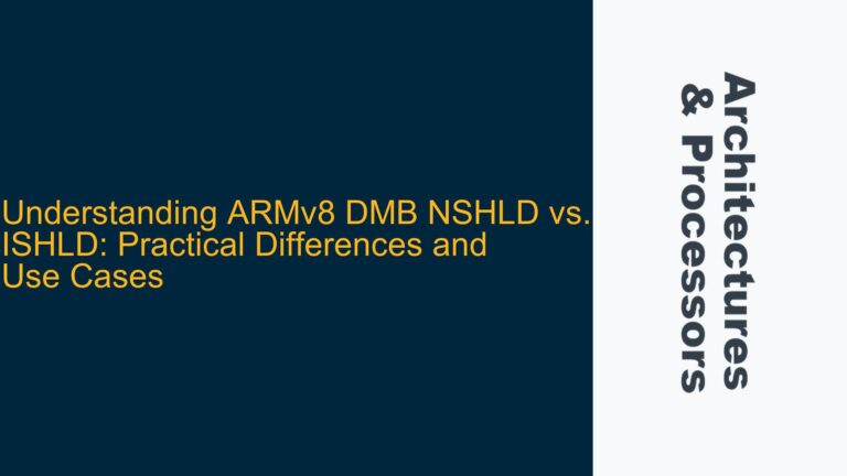 ARMv8 DMB NSHLD vs. ISHLD: Practical Differences and Use Cases