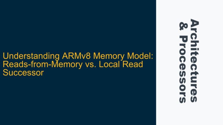 ARMv8 Memory Model: Reads-from-Memory vs. Local Read Successor