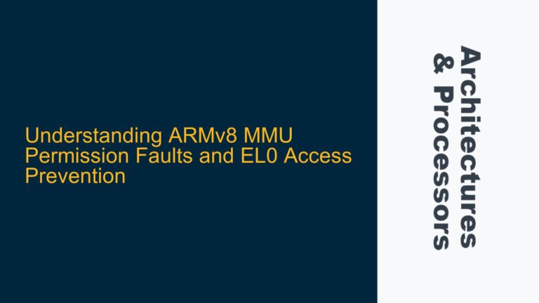 ARMv8 MMU Permission Faults and EL0 Access Prevention