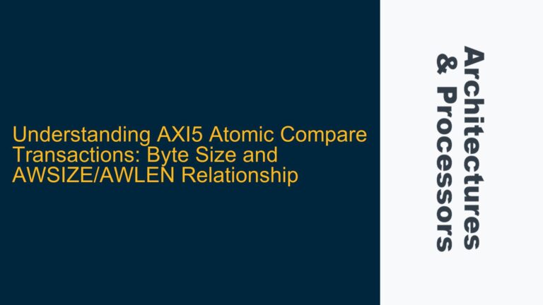 AXI5 Atomic Compare Transactions: Byte Size and AWSIZE/AWLEN Relationship