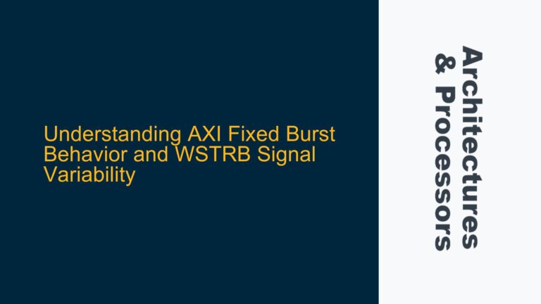AXI Fixed Burst Behavior and WSTRB Signal Variability