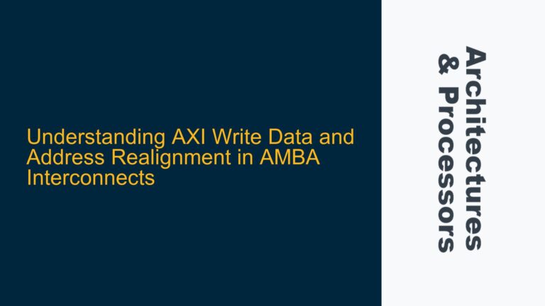AXI Write Data and Address Realignment in AMBA Interconnects