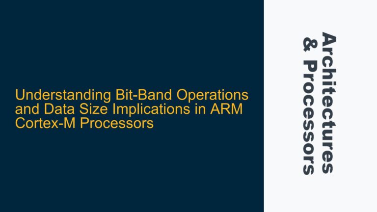Bit-Band Operations and Data Size Implications in ARM Cortex-M Processors