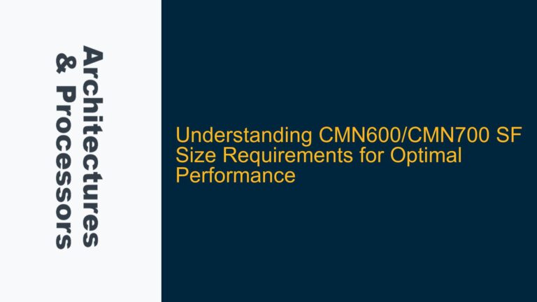 CMN600/CMN700 SF Size Requirements for Optimal Performance