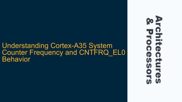 Cortex-A35 System Counter Frequency and CNTFRQ_EL0 Behavior