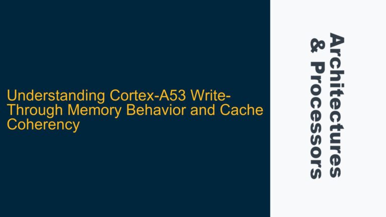 Cortex-A53 Write-Through Memory Behavior and Cache Coherency