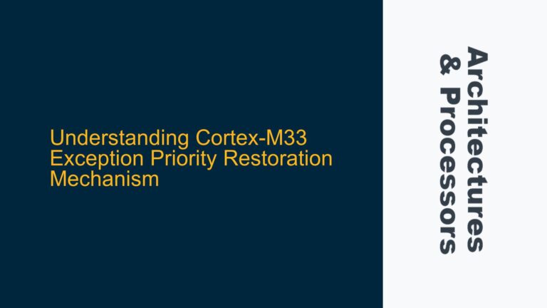 Cortex-M33 Exception Priority Restoration Mechanism