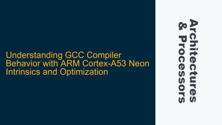 GCC Compiler Behavior with ARM Cortex-A53 Neon Intrinsics and Optimization